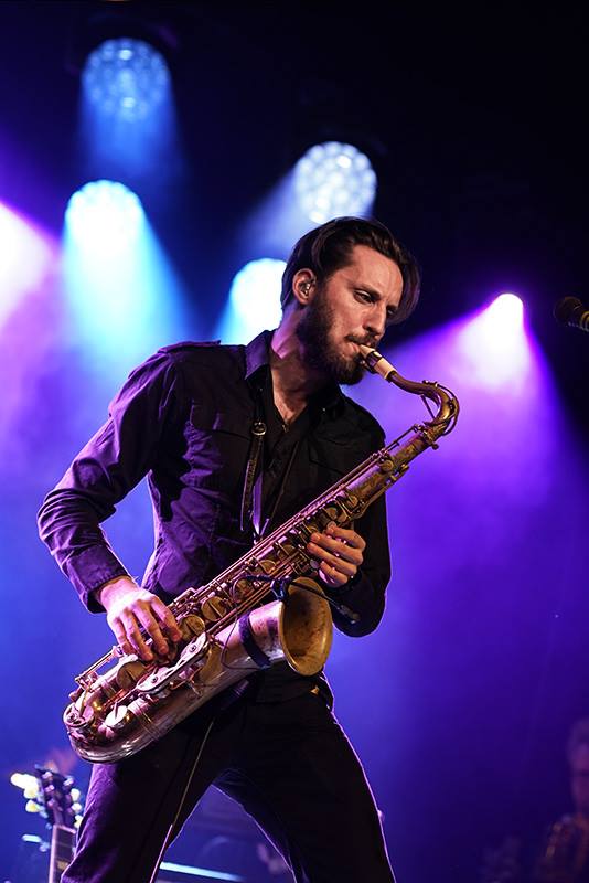 Saxophonist Jorgen Munkeby and his Syos tenor saxophone mouthpiece Saxophonist Jorgen Munkeby and his Syos tenor saxophone mouthpiece