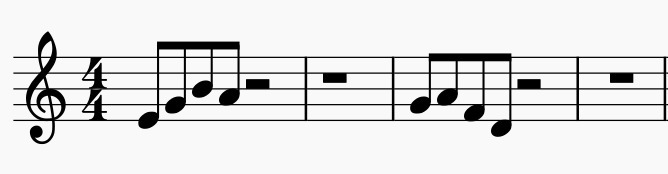 Rythmic imitation motive